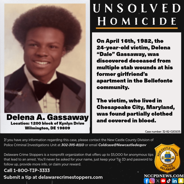 COLD CASE HOMICIDE: DELENA A. GASSAWAY (1982) – New Castle County
